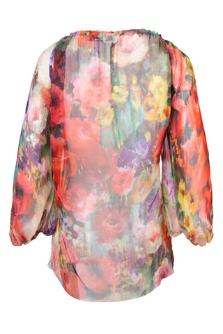 Silk Floral Blouse Shirts & Tops Blumarine   