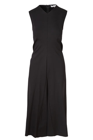 Compact Ultra Stretch Knit V-Neck Godet Dress | (est. retail $755) Dresses Tibi   