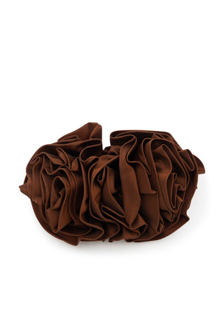 Vintage Satin Rosette Hair Barrette
