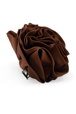 Vintage Satin Rosette Hair Barrette