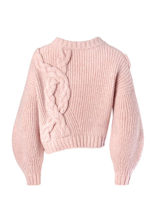 Cable Knit V-Neck Sweater Knitwear Alejandra Alonso Rojas   