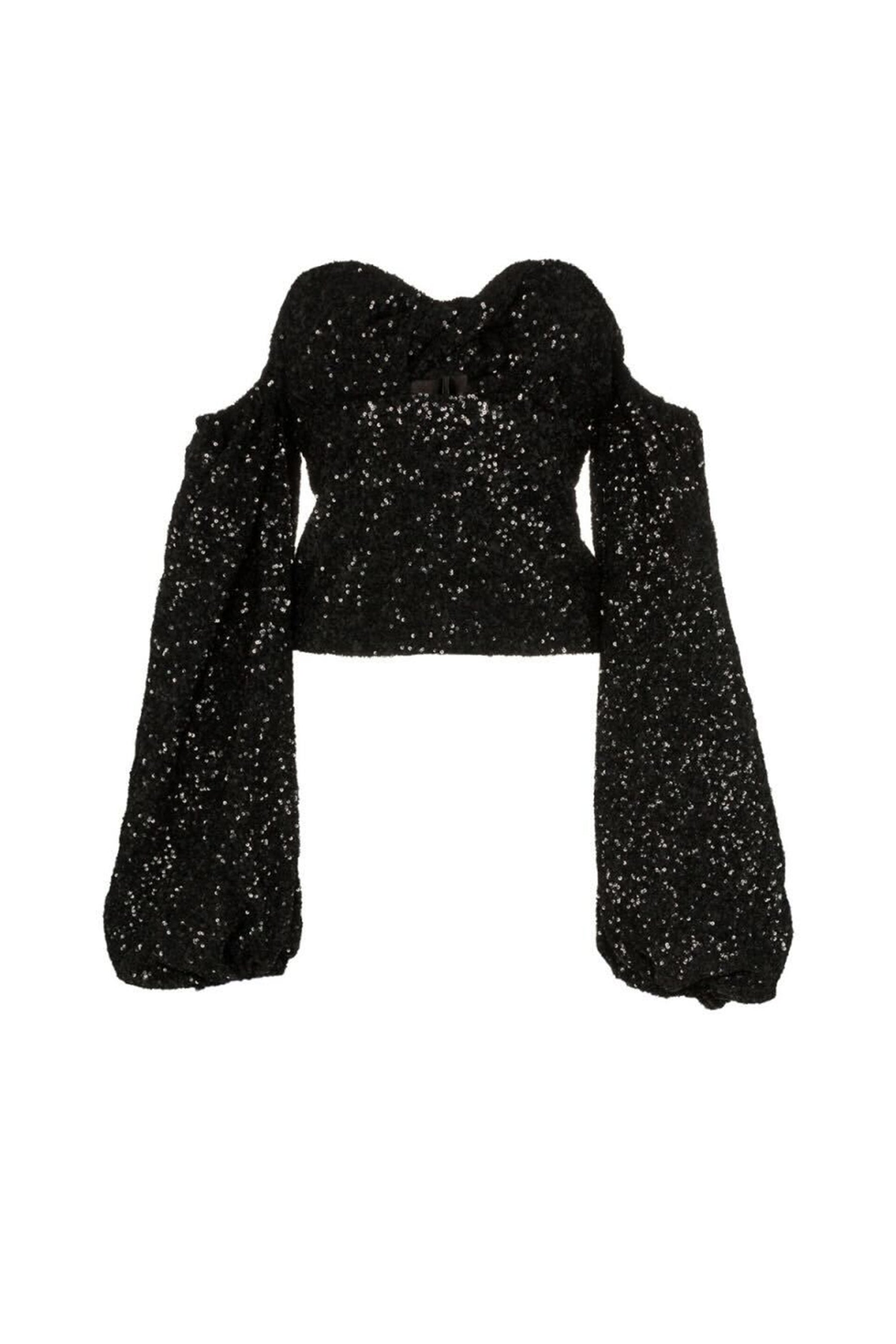 Attico Off the Shoulder Sequin Top Dora Maar