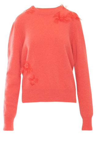 'Luca' Floral-Appliqué Lambswool Sweater