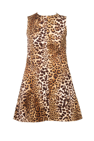 Leopard-Print Cotton-Blend Midi Dress | new with tags (est. retail $1,990)