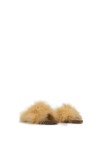 Marabou Lamu' Sandals in Mango | (est. retail $285)