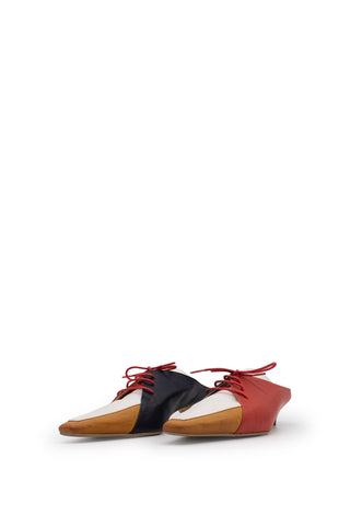 'Spectator Slides' in Faux Leather