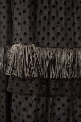 Polka Dot Fringe Dress | (est. retail $2,543)