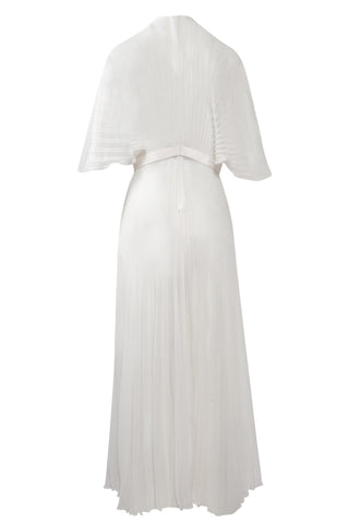 Pleated Silk Chiffon Dress Dresses Brandon Maxwell   