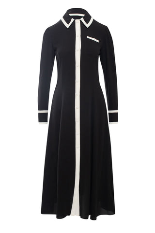 Lucius' Monochrome Crepe Midi Dress | new with tags (est. retail $1,355)