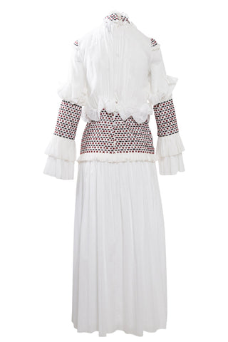 Smocked Contrast Dress Dresses Rosie Assoulin   