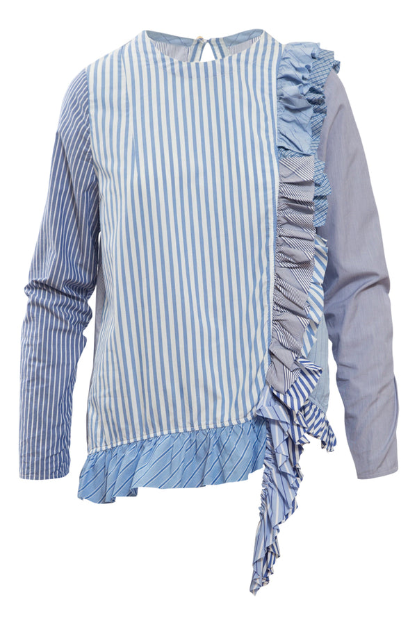 'Nil' Multi-Stripe Cotton Poplin Shirt