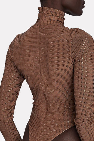 Crystal Embellished Stretch Bodysuit | (est. retail $1,795) Bodysuits Laquan Smith   