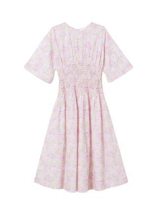 Alma Dress in Pink Citrine Mosaic Print
