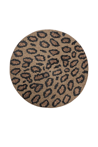 Animal Pattern Hand Beaded Placemat, Bronze
