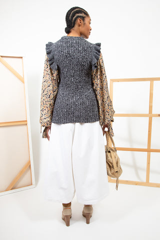 Contrast Tie-Sleeve Sweater Sweaters & Knits Louis Vuitton   