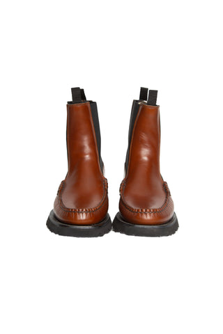 Alda Leather Chelsea Boot in Brown