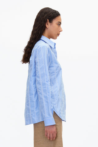Relax Fit Poplin Shirt with Wave Embroidery TOP 3.1 Phillip Lim   