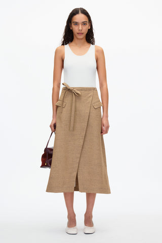 Faux Wrap Skirt with Tie Waist SKIRT 3.1 Phillip Lim   