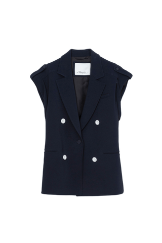 Cocoon Tailored Vest with Rolled Sleeve JACKET 3.1 Phillip Lim Midnight XXS | US 00 