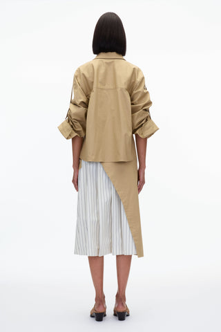 Utility Shirt Dress with Pleated Wrap Skirt DRESS 3.1 Phillip Lim   