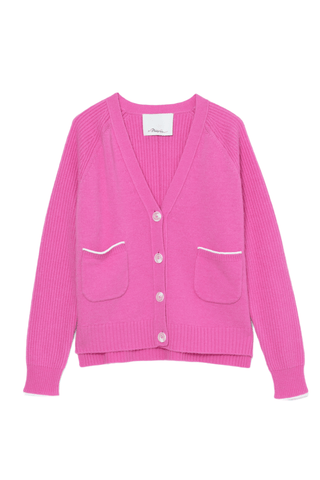 Relaxed Cardigan w Contrast Trims CARDIGAN 3.1 Phillip Lim Hot Pink M 