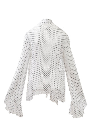 Flocked Crinkle Silk Chiffon Blouse | Fall '18 (est. retail $1,630) Shirts & Tops Rodarte   