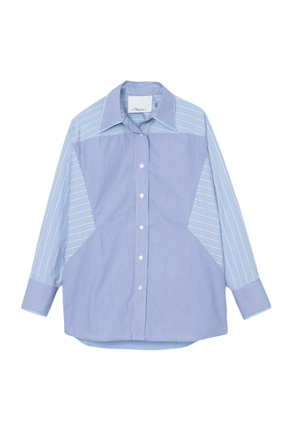 Mixed Stripe Oversized Shirt TOP 3.1 Phillip Lim Oxford Blue Multi M 