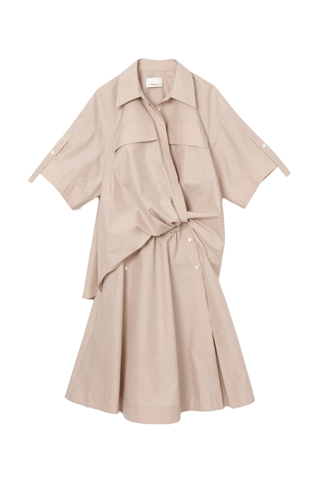 Tucked Front Shirt Dress DRESS 3.1 Phillip Lim Khaki XXS | US 00 