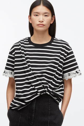 Draped Tee with Lace Embroidery T-SHIRT 3.1 Phillip Lim   