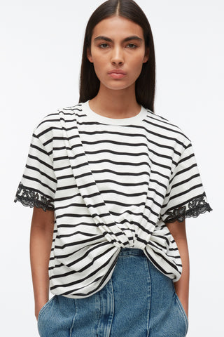 Draped Tee with Lace Embroidery T-SHIRT 3.1 Phillip Lim   