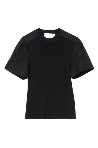 Compact Rib Top with Contrast Sleeves PULLOVER 3.1 Phillip Lim Black XS 