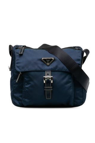 Tessuto Crossbody Bag Blue Bags Prada   