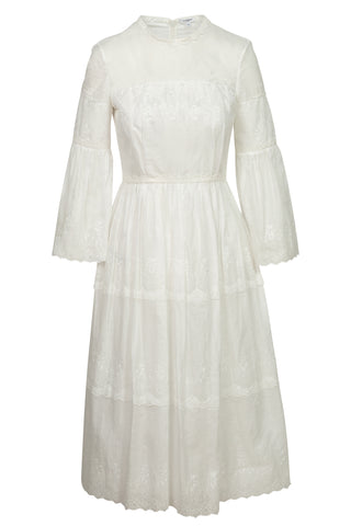Sheer White Long Sleeve Dress