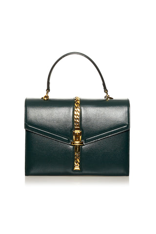 Sylvie 1969 Leather Satchel Green Bags Gucci   