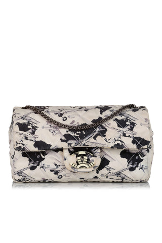 Airplane Canvas Single Flap White Bags Chanel   