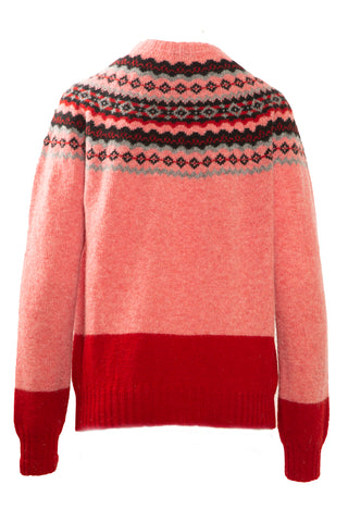 'Benny' Fair Isle Wool Sweater in Pink Multi | AW '20 runway Sweaters & Knits Molly Goddard   