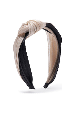 Knotted Headband in Black & Natural Hair Accessories Emm Kuo   