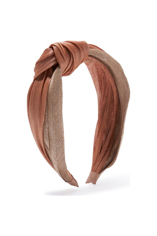 Knotted Headband in Rust Hair Accessories Emm Kuo   