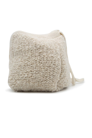Knitted Wool Bucket Bag in White | new with tags Bucket Bags Jil Sander   