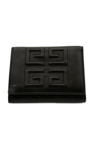Emblem Tri-Fold Wallet in Black