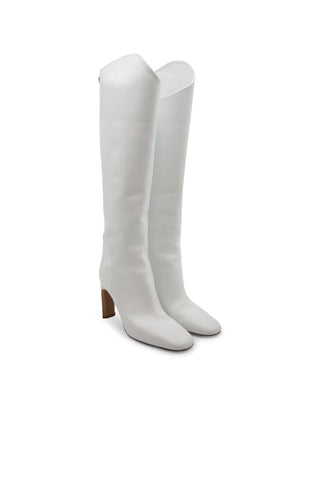 White Leather Boots | (est. retail $2,200)