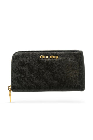 Mini Logo Leather Wallet Small Leather Goods Miu Miu   