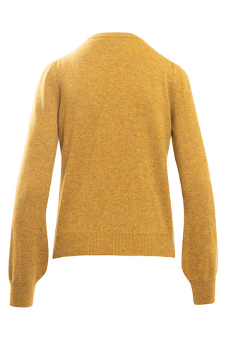 Ribbed Crewneck Sweater in Yellow