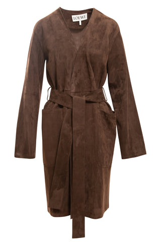 Suede Duster Trench Coat