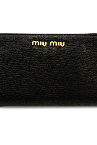 Mini Logo Leather Wallet Small Leather Goods Miu Miu   