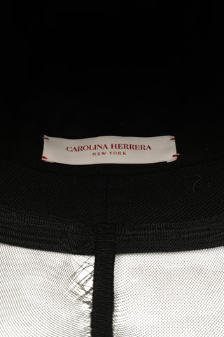 Mesh Trim Woven Sun Hat Hats Carolina Herrera   
