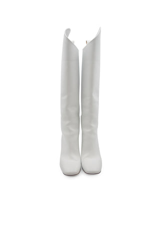 White Leather Boots | (est. retail $2,200)