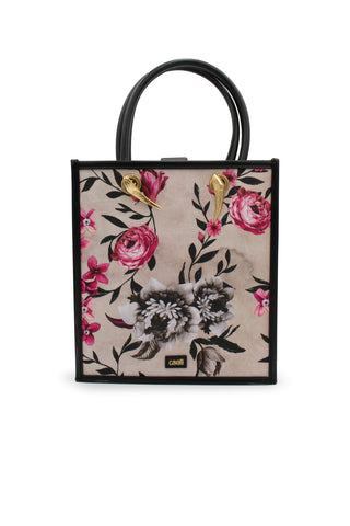 Givenchy Black Pink Floral Medium Stargate Shopper Tote Bag