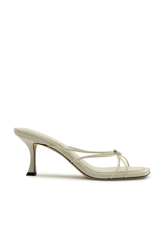Indiya 70mm Nappa Leather Mules in Latte | (est. retail $895)