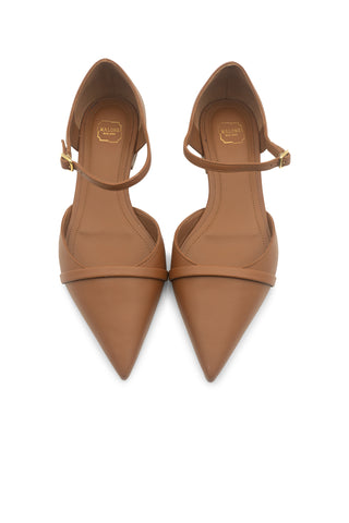 Ulla Leather Mary Jane Flats in Tan | (est. retail $527)